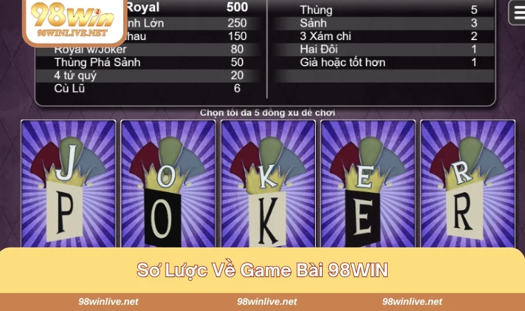 Game bài 98WIN là một nền tảng chơi game uy tín