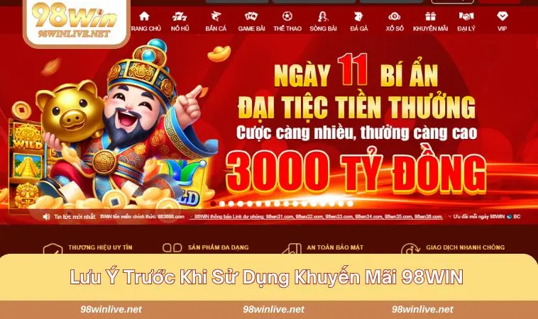 Khuyến Mãi 98WIN 242 Cẩn trọng từng hành động trong quá trình trải nghiệm